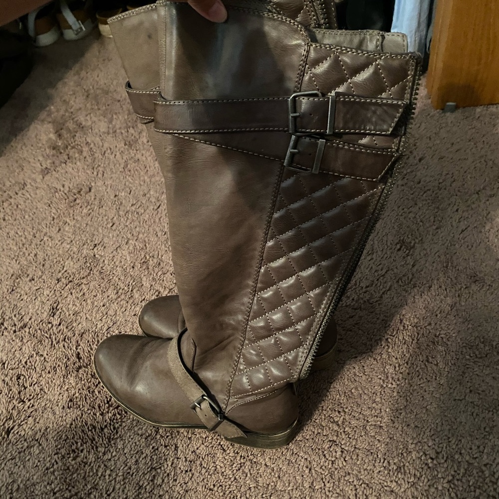 Madden Girl Calinda  Quilted Riding Boots